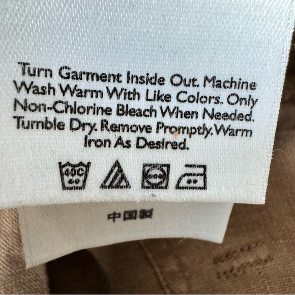 Eddie Bauer Tan Cropped Linen Pants Size 8 100% Linen - Picture 12 of 13